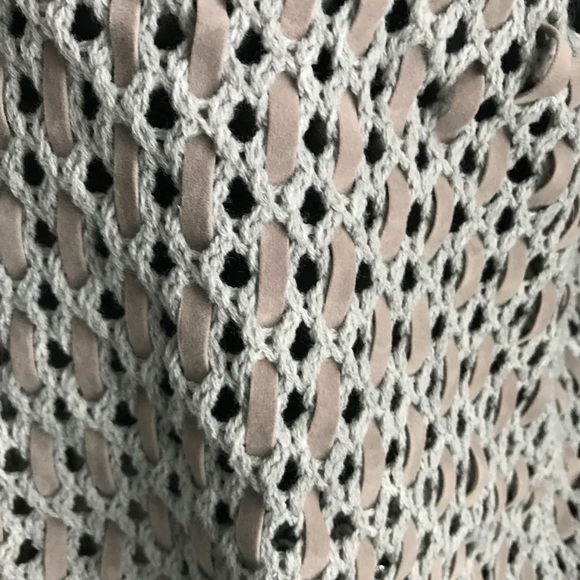 Ya Los Angeles Knit vest w velvety fringes size L - Picture 6 of 6